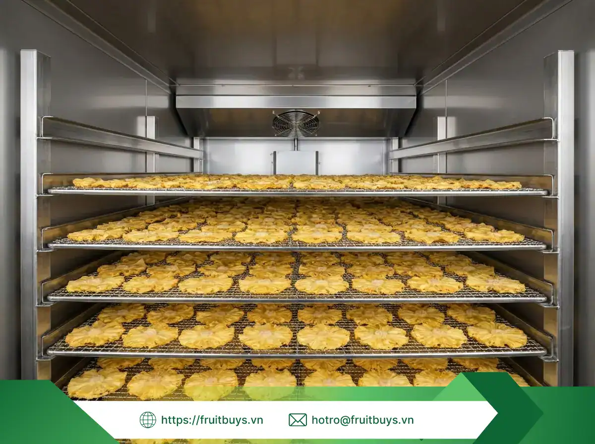 dứa sấy dẻo không Đường (sấy mộc)