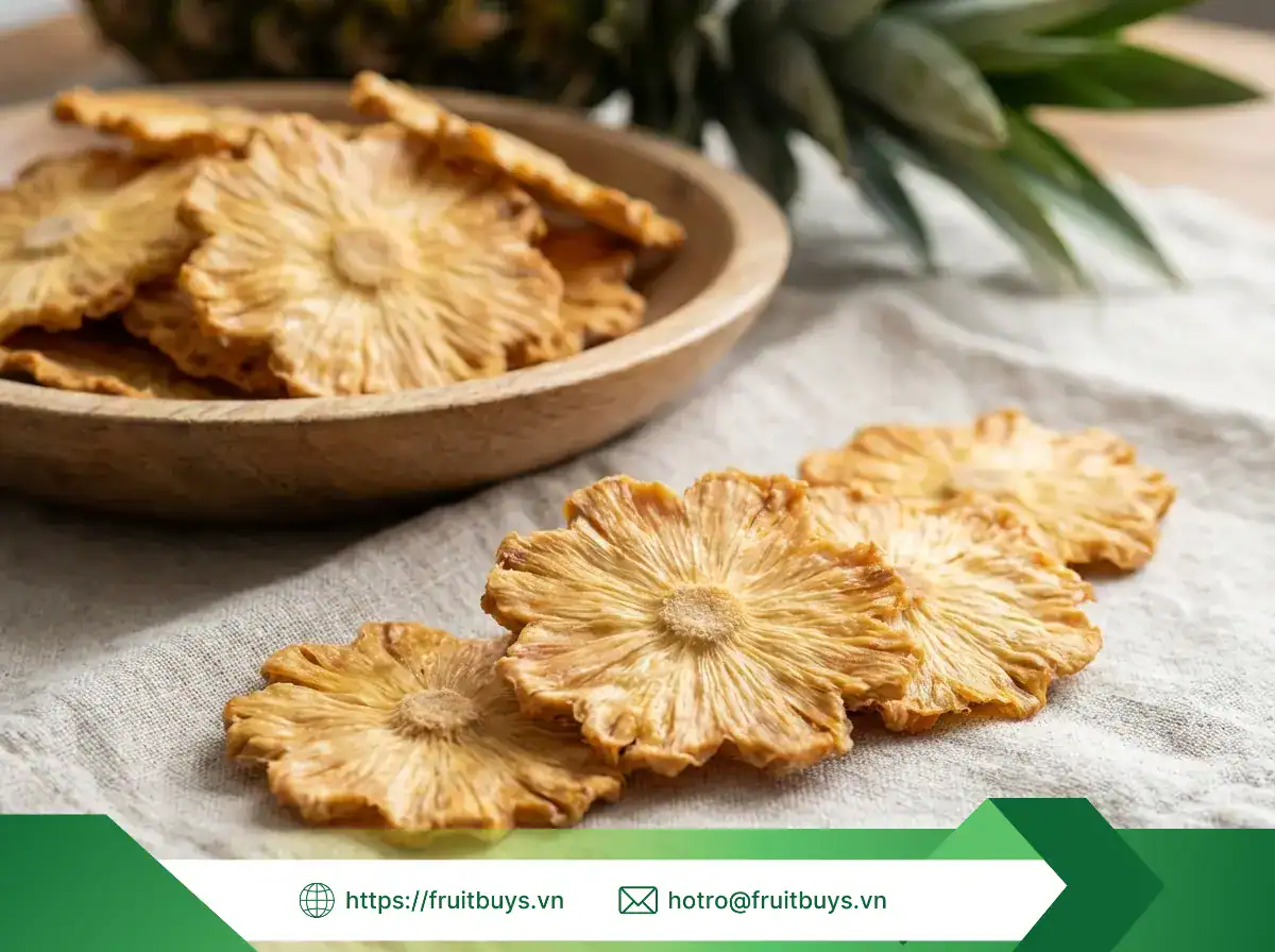 Dứa Sấy Dẻo Không Đường (Sấy Mộc) dứa sấy dẻo không Đường (sấy mộc)