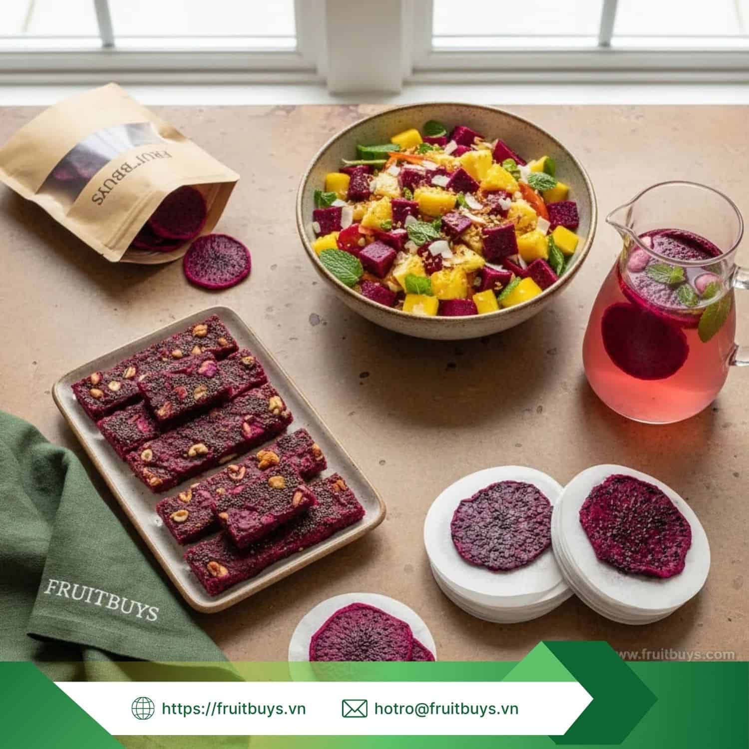 3 công thức món ngon healthy với thanh long sấy dẻo dễ làm