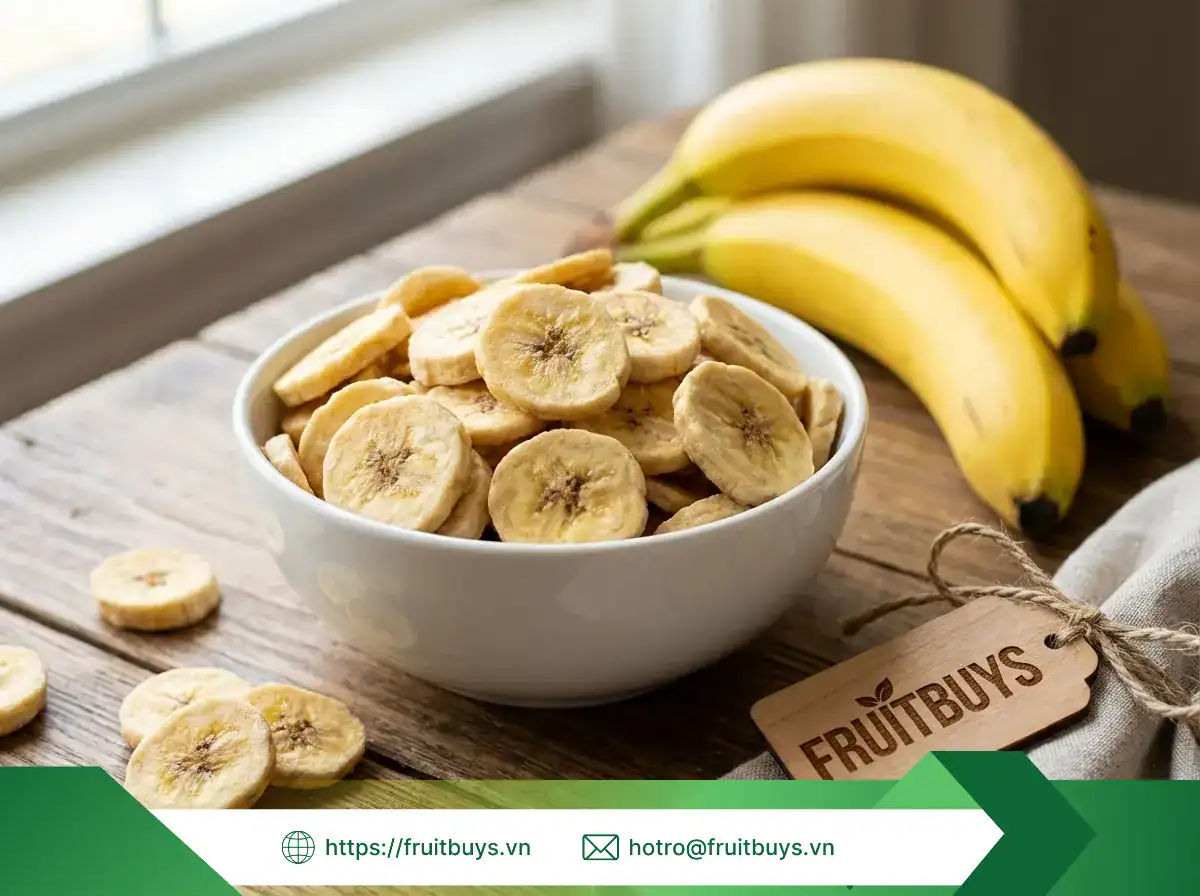 chuối sấy thăng hoa