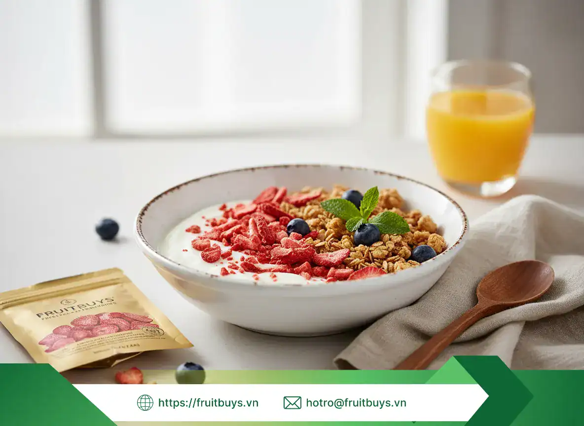 Dâu Sấy Thăng Hoa (Freeze Dried Strawberry) (3) FRUITBUYS VIETNAM