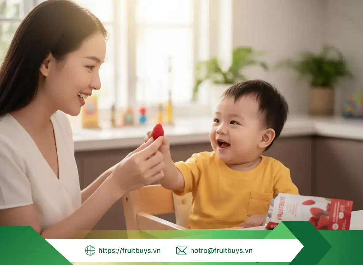 Dâu Sấy Thăng Hoa (Freeze Dried Strawberry) (7) FRUITBUYS VIETNAM