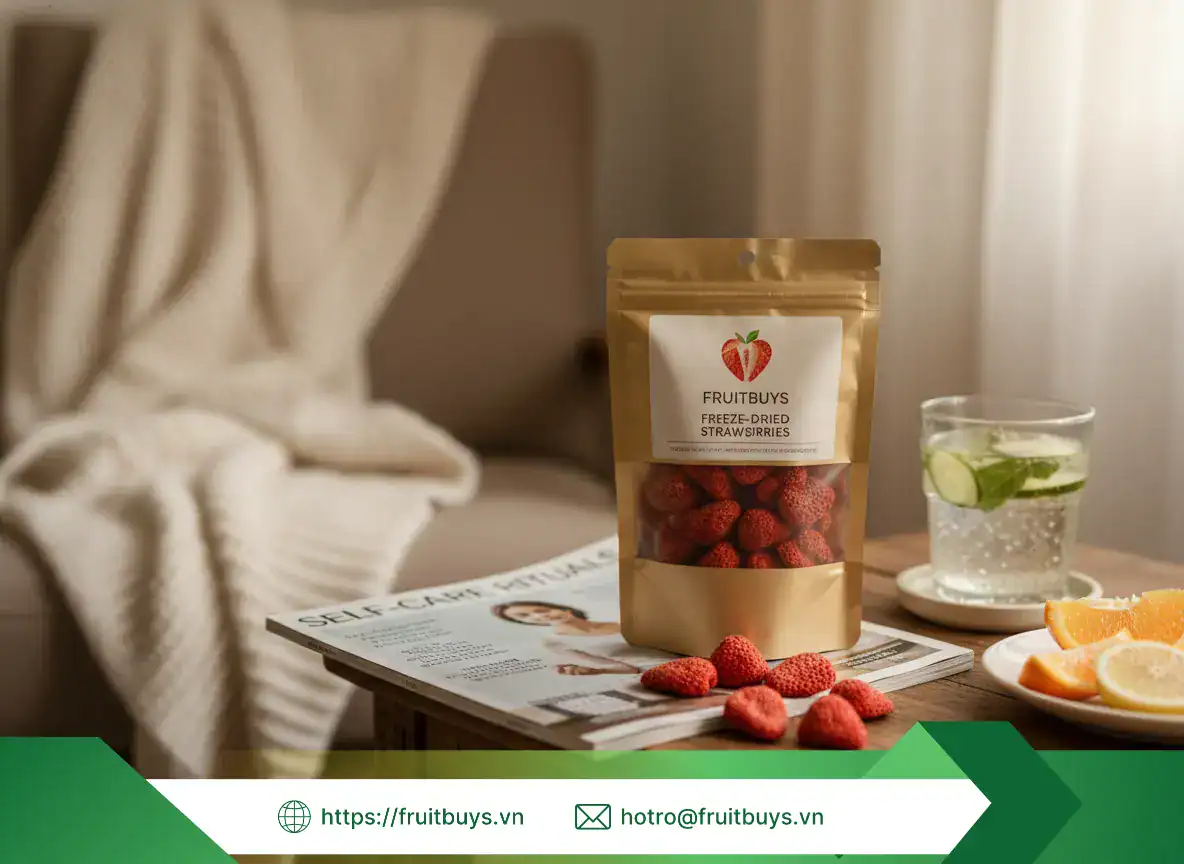 Dâu Sấy Thăng Hoa (Freeze Dried Strawberry) (8) FRUITBUYS VIETNAM