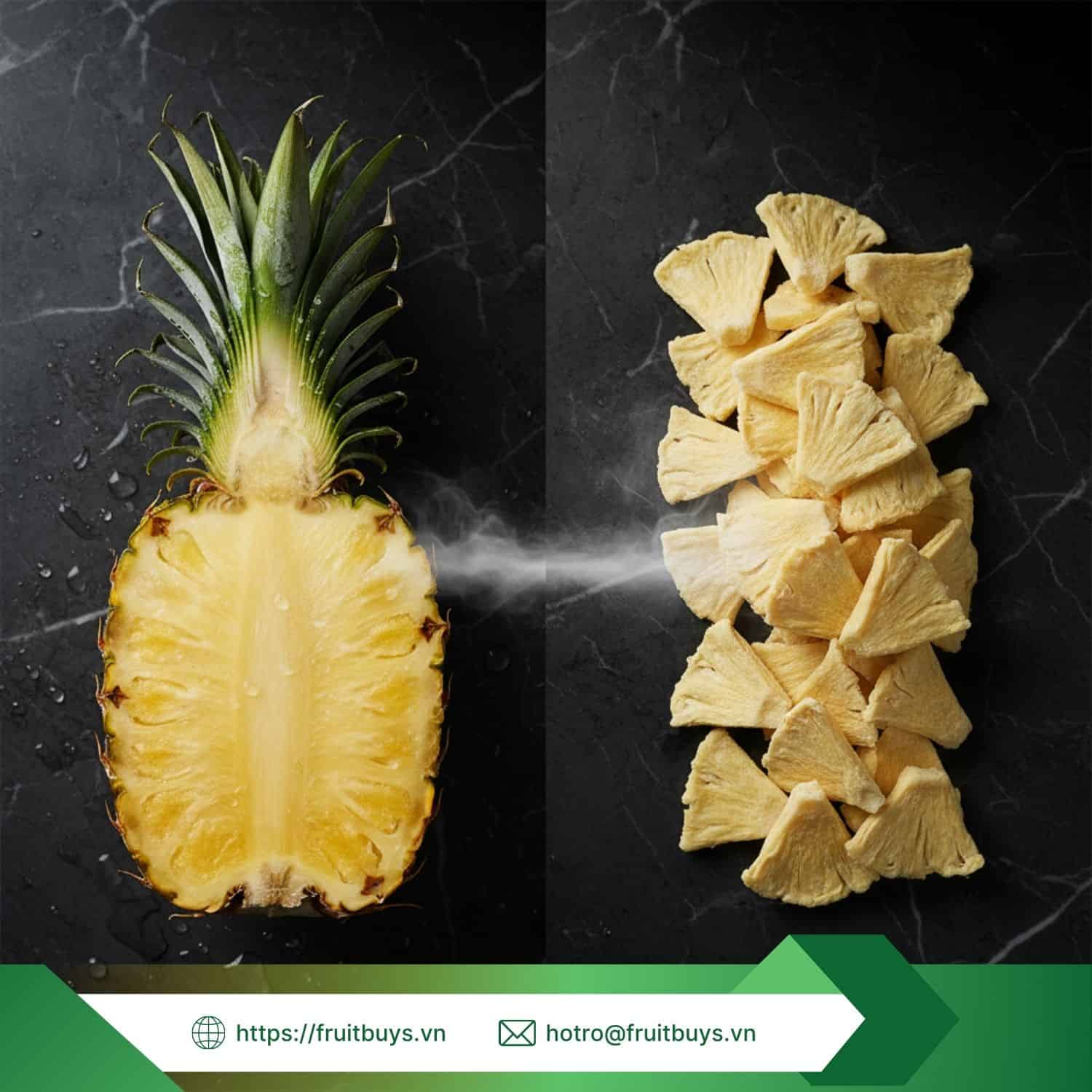 Freeze dried pinepple dứa (khóm) sấy thăng hoa 251026 (13)