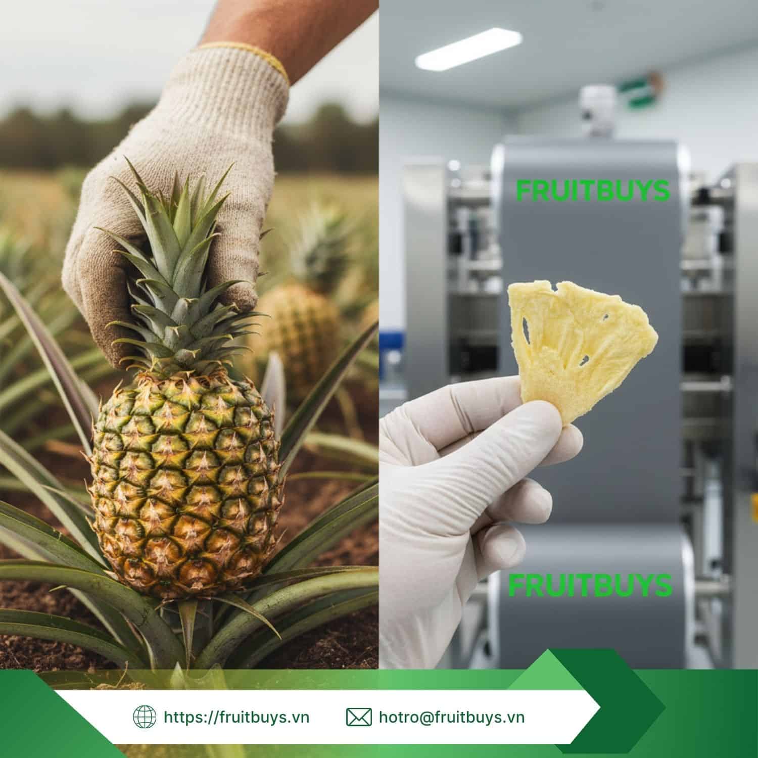 Freeze dried pinepple dứa (khóm) sấy thăng hoa 251026 (4)