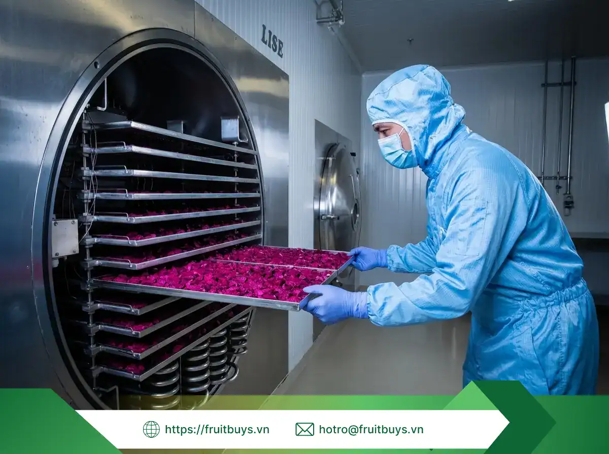 thanh long sấy thăng hoa