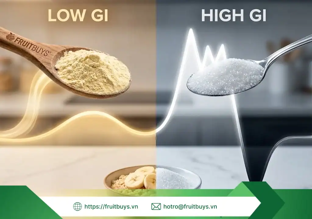 bột chuối sấy thăng hoa