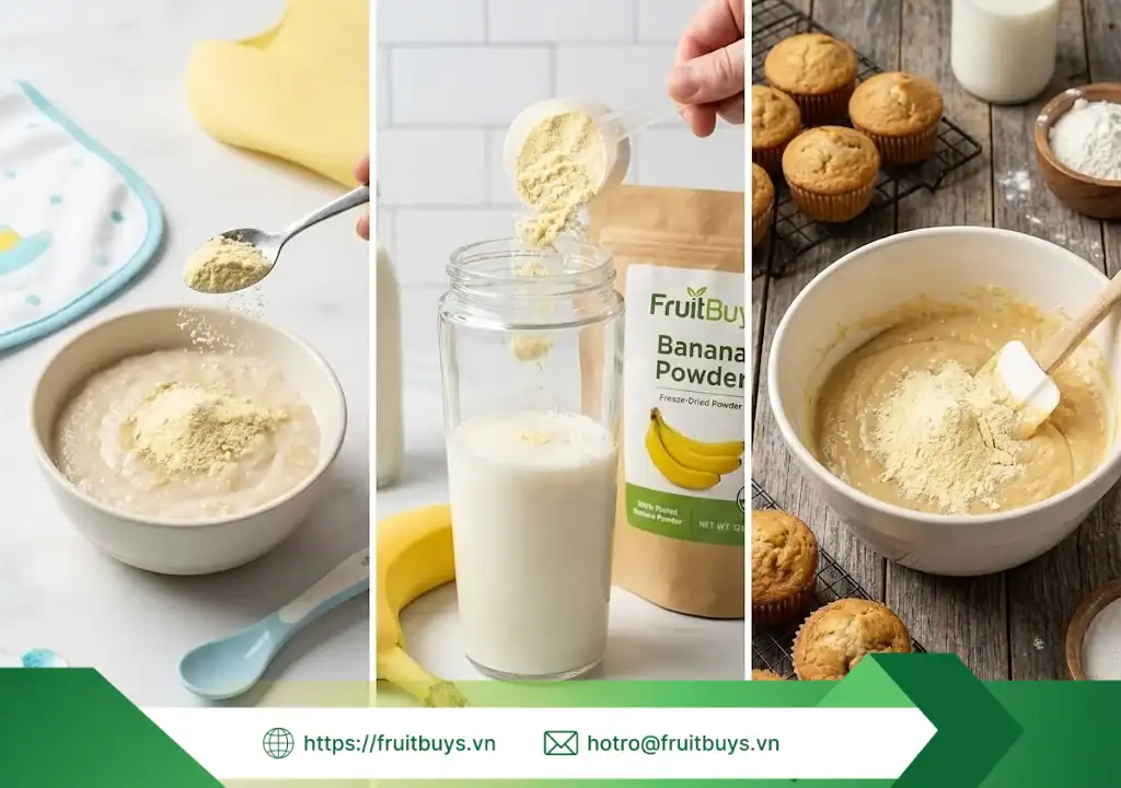 bột chuối sấy thăng hoa