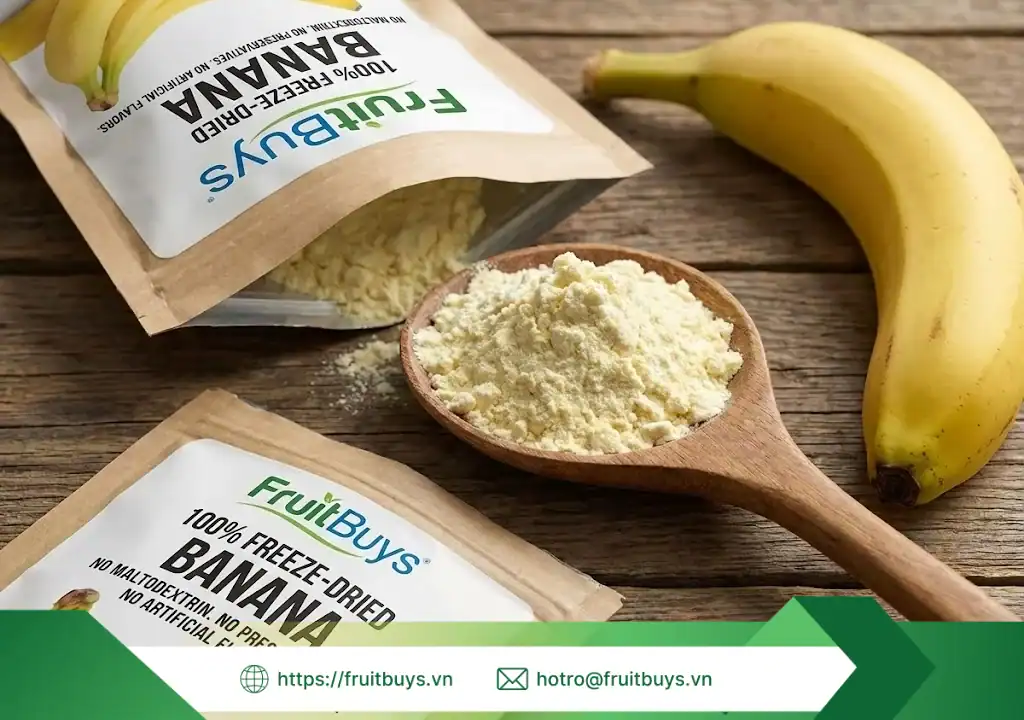 bột chuối sấy thăng hoa