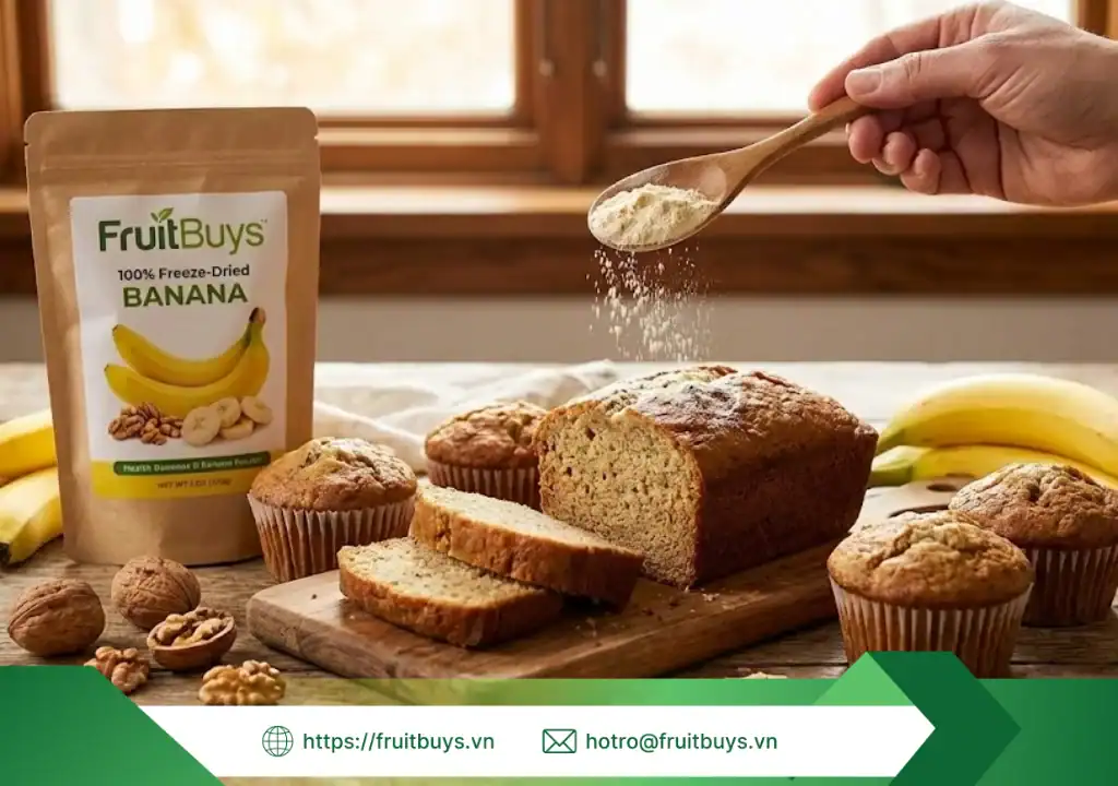 bột chuối sấy thăng hoa