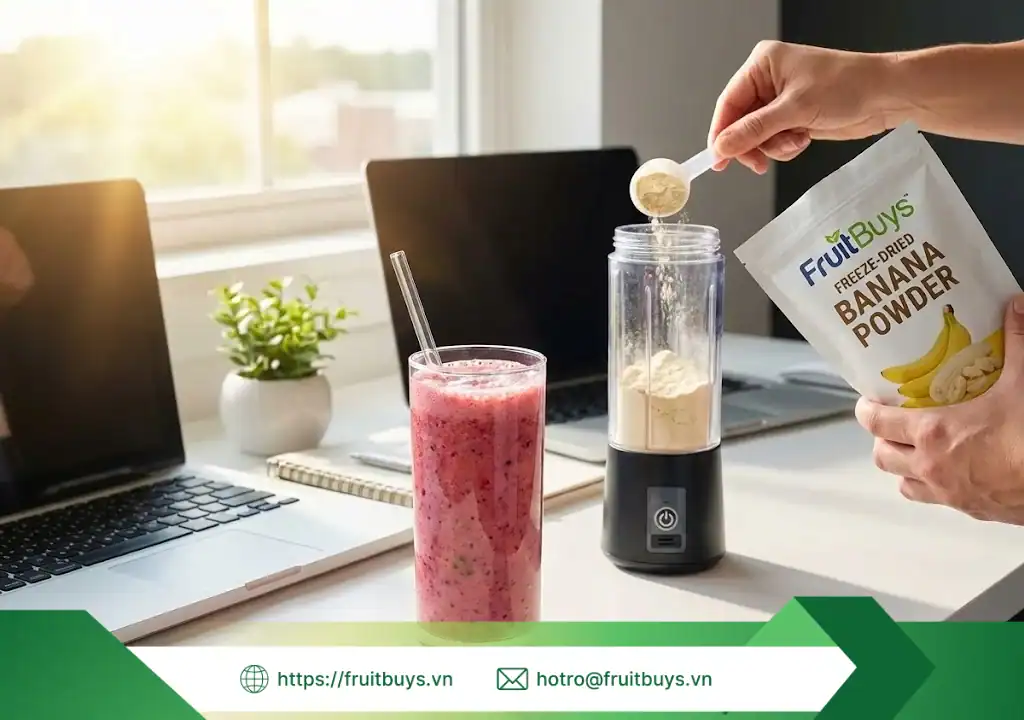 bột chuối sấy thăng hoa