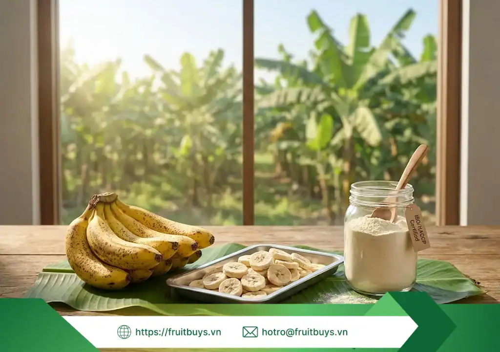bột chuối sấy thăng hoa