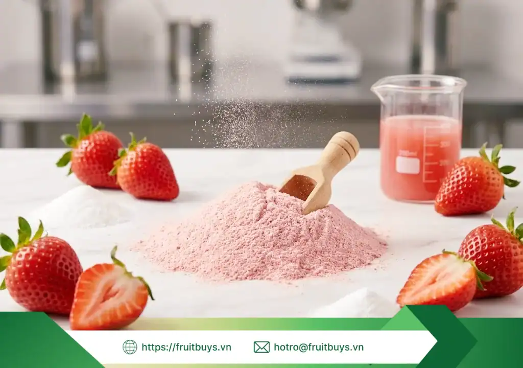 bột dâu sấy phun