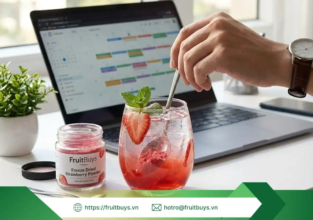 Bột Dâu Sấy Thăng Hoa bột dâu sấy thăng hoa