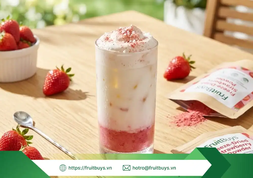 Bột Dâu Sấy Thăng Hoa bột dâu sấy thăng hoa