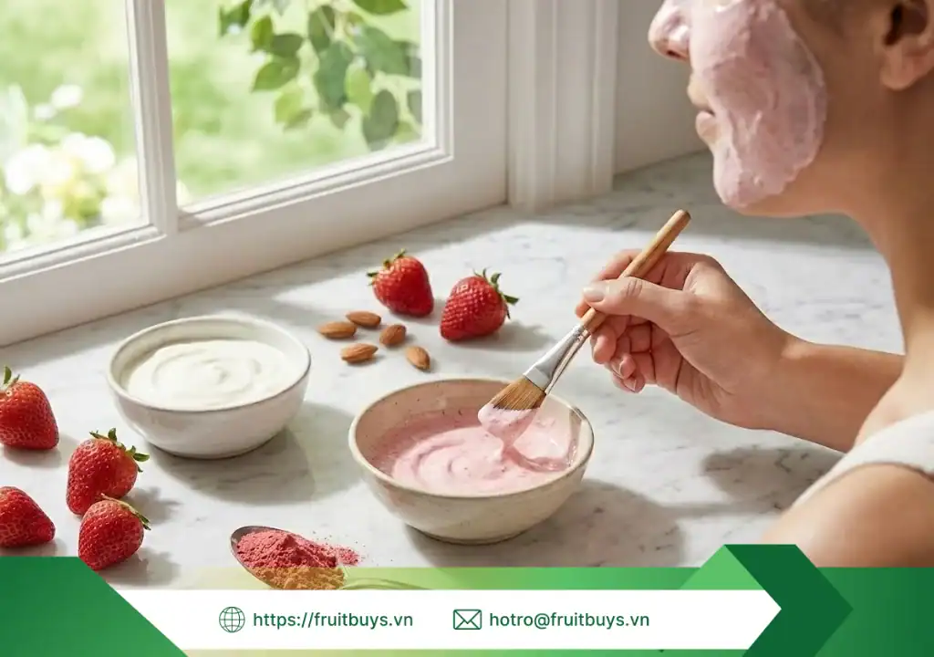 Bột Dâu Sấy Thăng Hoa bột dâu sấy thăng hoa