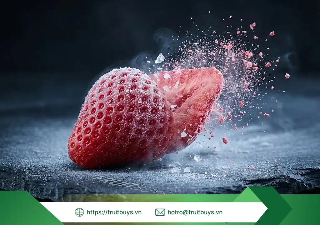 Bột Dâu Sấy Thăng Hoa bột dâu sấy thăng hoa