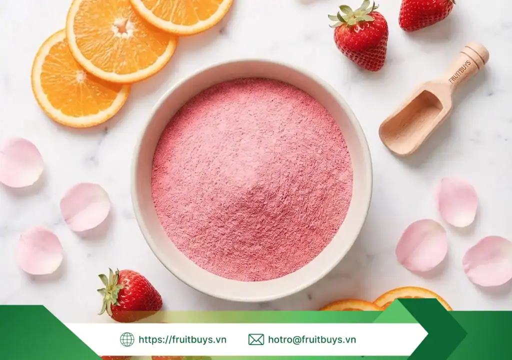 Bột Dâu Sấy Thăng Hoa bột dâu sấy thăng hoa