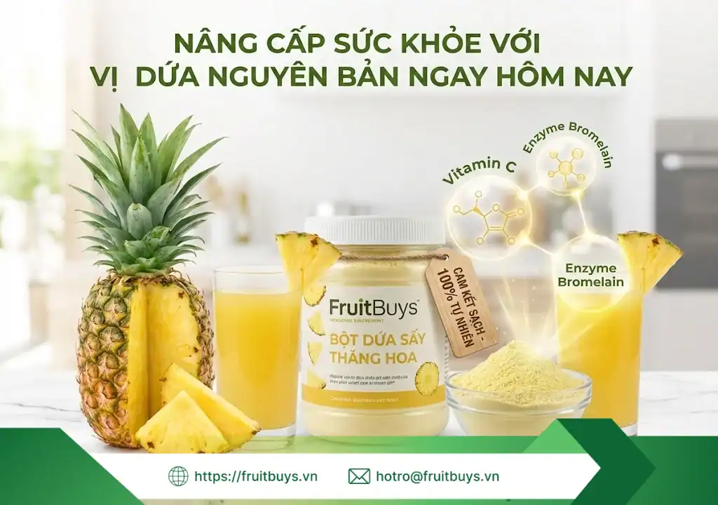 Bột Dứa Sấy Thăng Hoa bột dứa sấy thăng hoa