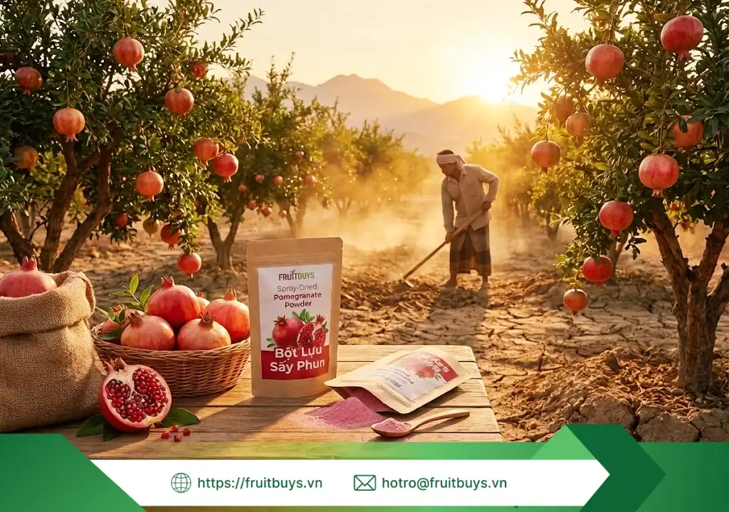 bột lựu sấy phun