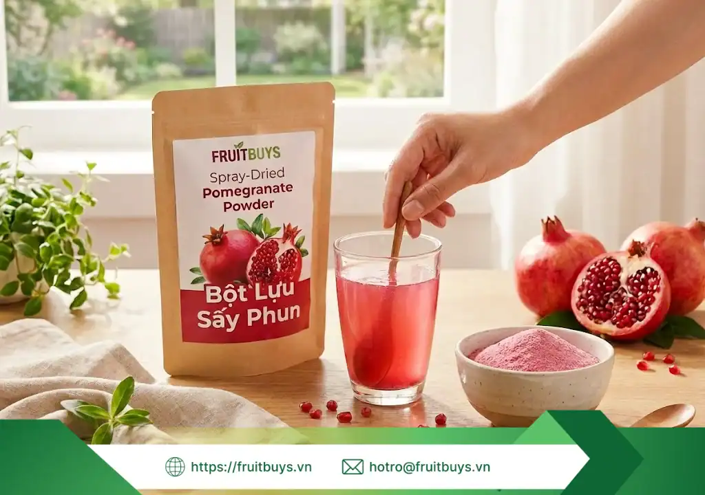 bột lựu sấy phun