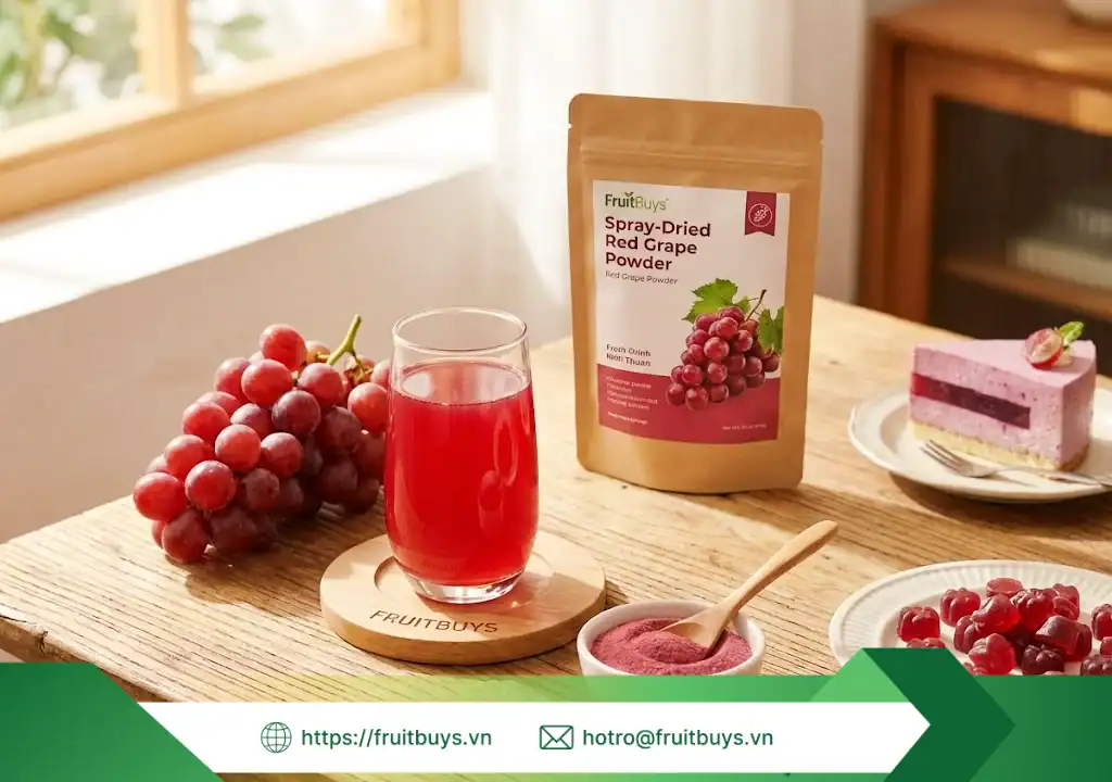 bột nho Đỏ sấy phun