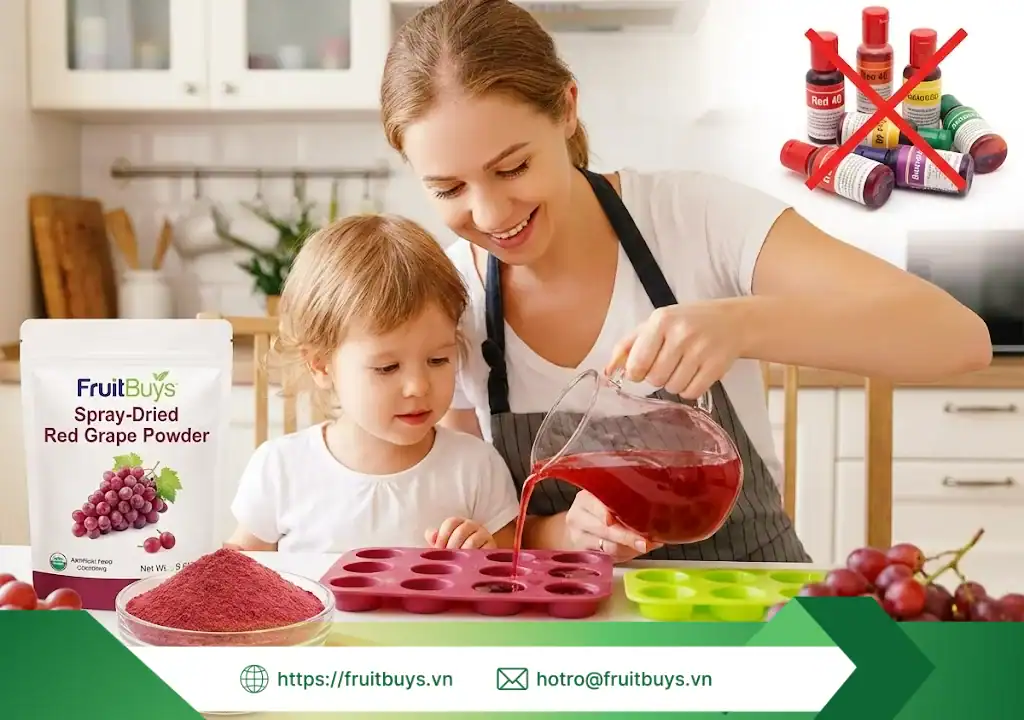 bột nho Đỏ sấy phun