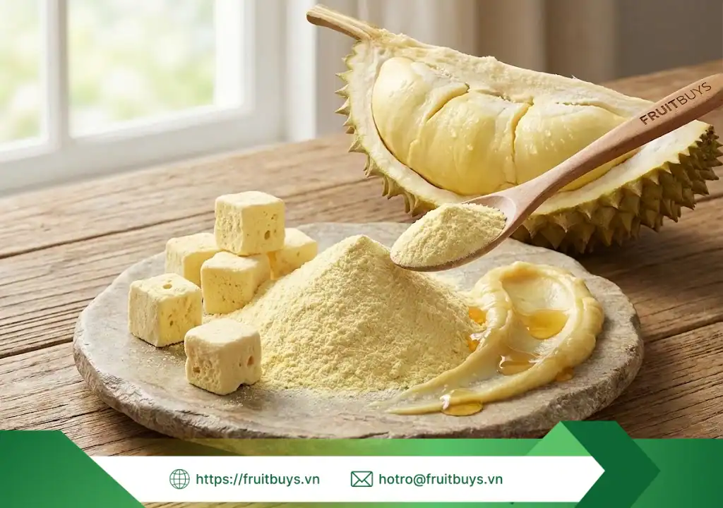 Nguồn Gốc Bột Sầu Riêng Sấy Thăng Hoa – Vị Ngọt Của Phù Sa & Hương Thơm Của Đất Đỏ bột sầu riêng sấy thăng hoa