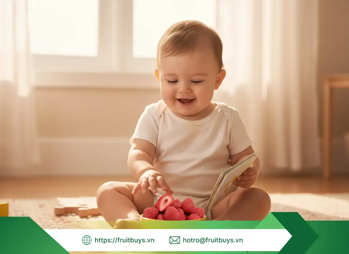 Dâu Sấy Thăng Hoa Siêu Snack 3 Không Cho Mẹ Bầu & Bé Yêu (16) FRUITBUYS VIETNAM