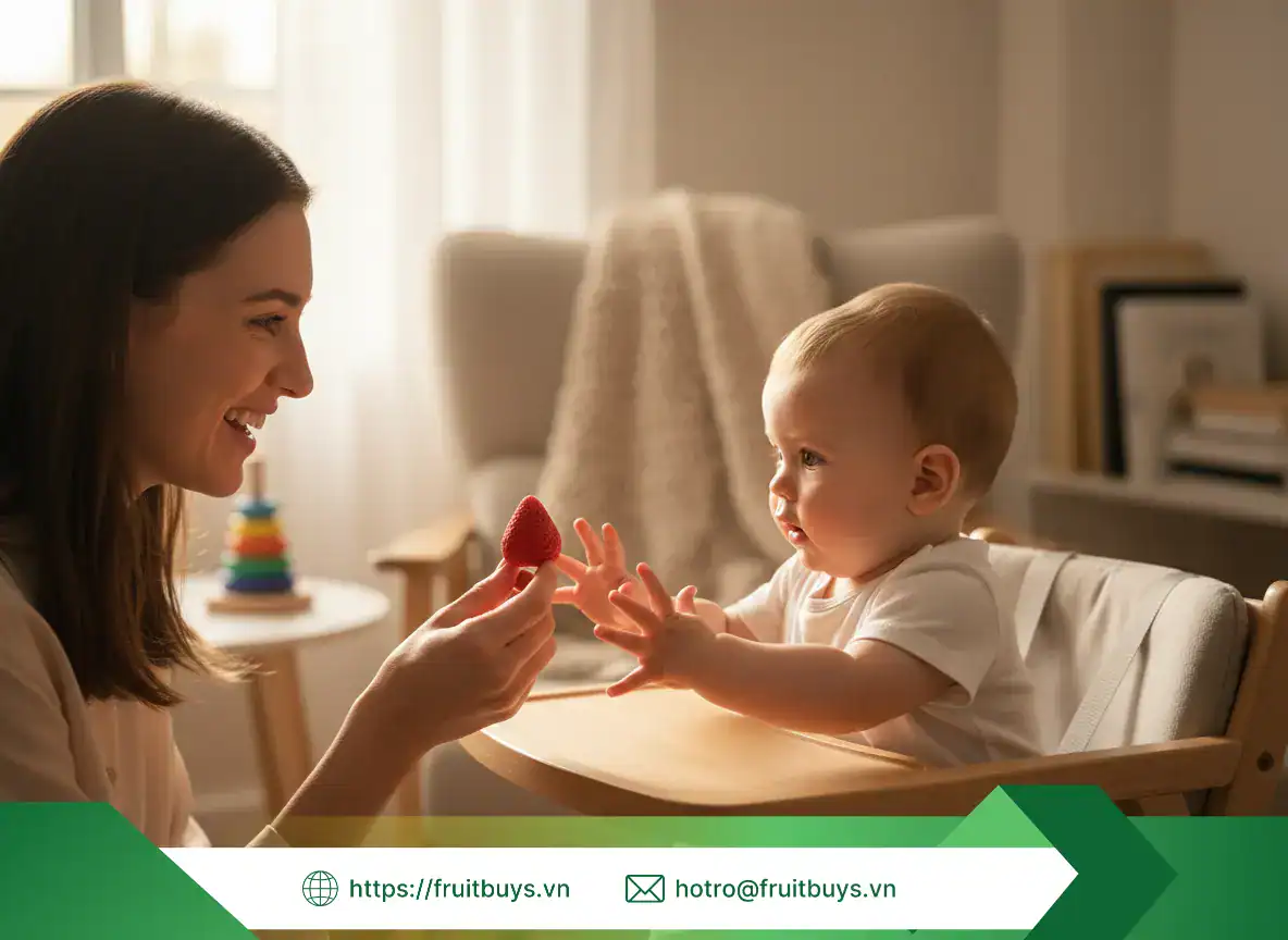 Dâu Sấy Thăng Hoa Siêu Snack 3 Không Cho Mẹ Bầu & Bé Yêu (21) FRUITBUYS VIETNAM