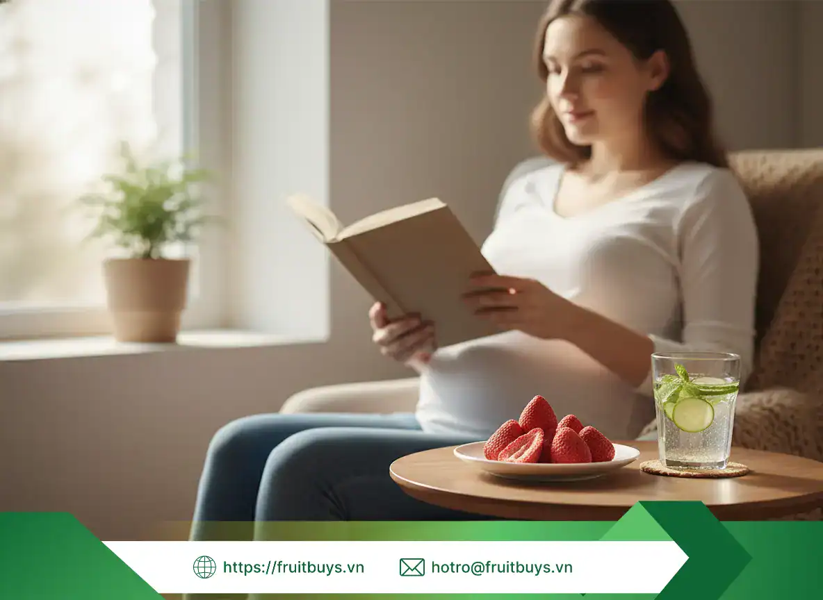 Dâu Sấy Thăng Hoa Siêu Snack 3 Không Cho Mẹ Bầu & Bé Yêu (22) FRUITBUYS VIETNAM