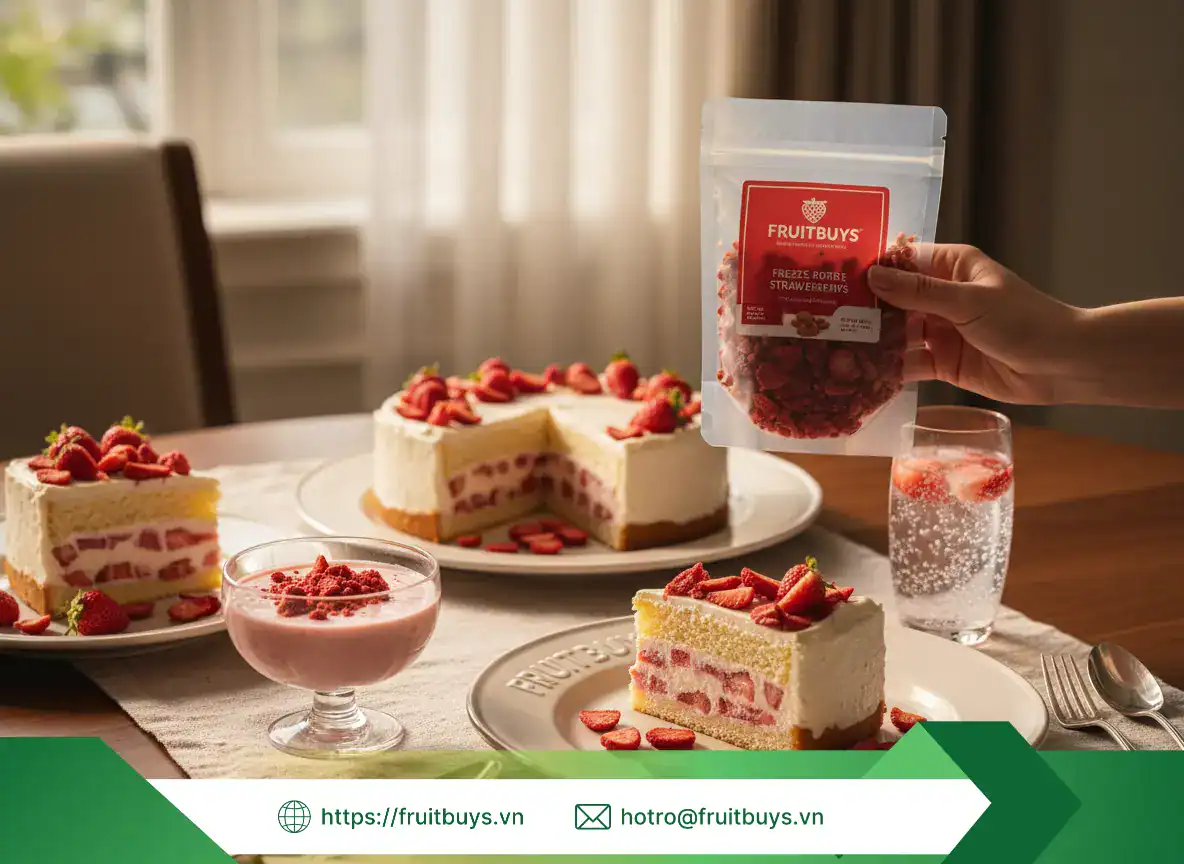 Món Ngon Từ Dâu Sấy Thăng Hoa (3) FRUITBUYS VIETNAM