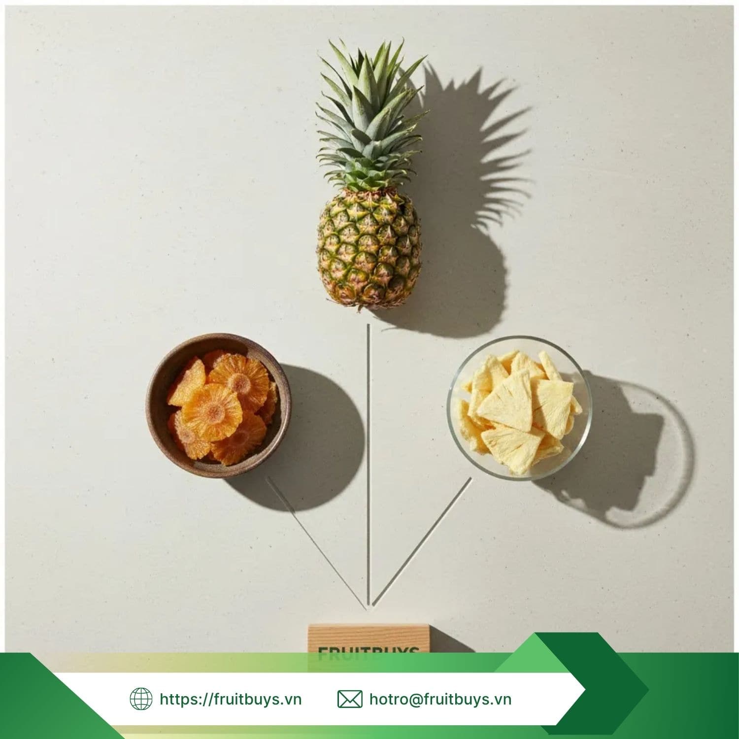 So sánh dứa sấy dẻo & sấy thăng hoa loại nào tốt hơn