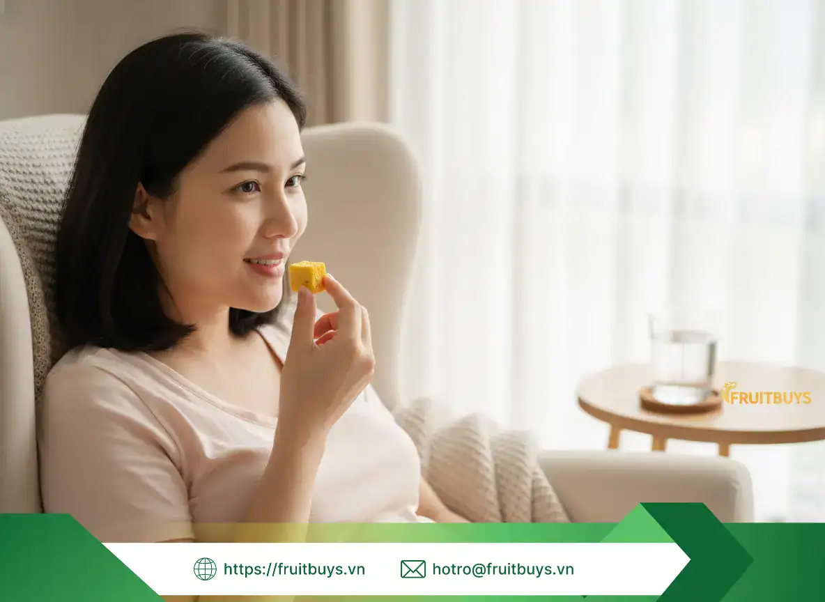 Viên Chanh Dây Sấy Thăng Hoa (Freeze Dried Passion Fruit Cubes) 251125 (10) FRUITBUYS VIETNAM