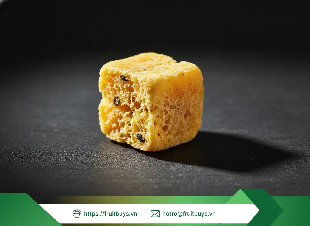 Viên Chanh Dây Sấy Thăng Hoa (Freeze Dried Passion Fruit Cubes) 251125 (15) FRUITBUYS VIETNAM