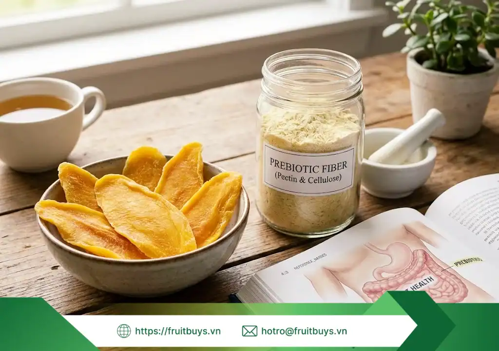 Giải Mã Khoa Học: Các Hợp Chất Sinh Học Trong Xoài Sấy Dẻo Không Đường & Lợi Ích Y Sinh 5 chất quý trong xoài sấy dẻo 251215 (5) fruitbuys vietnam