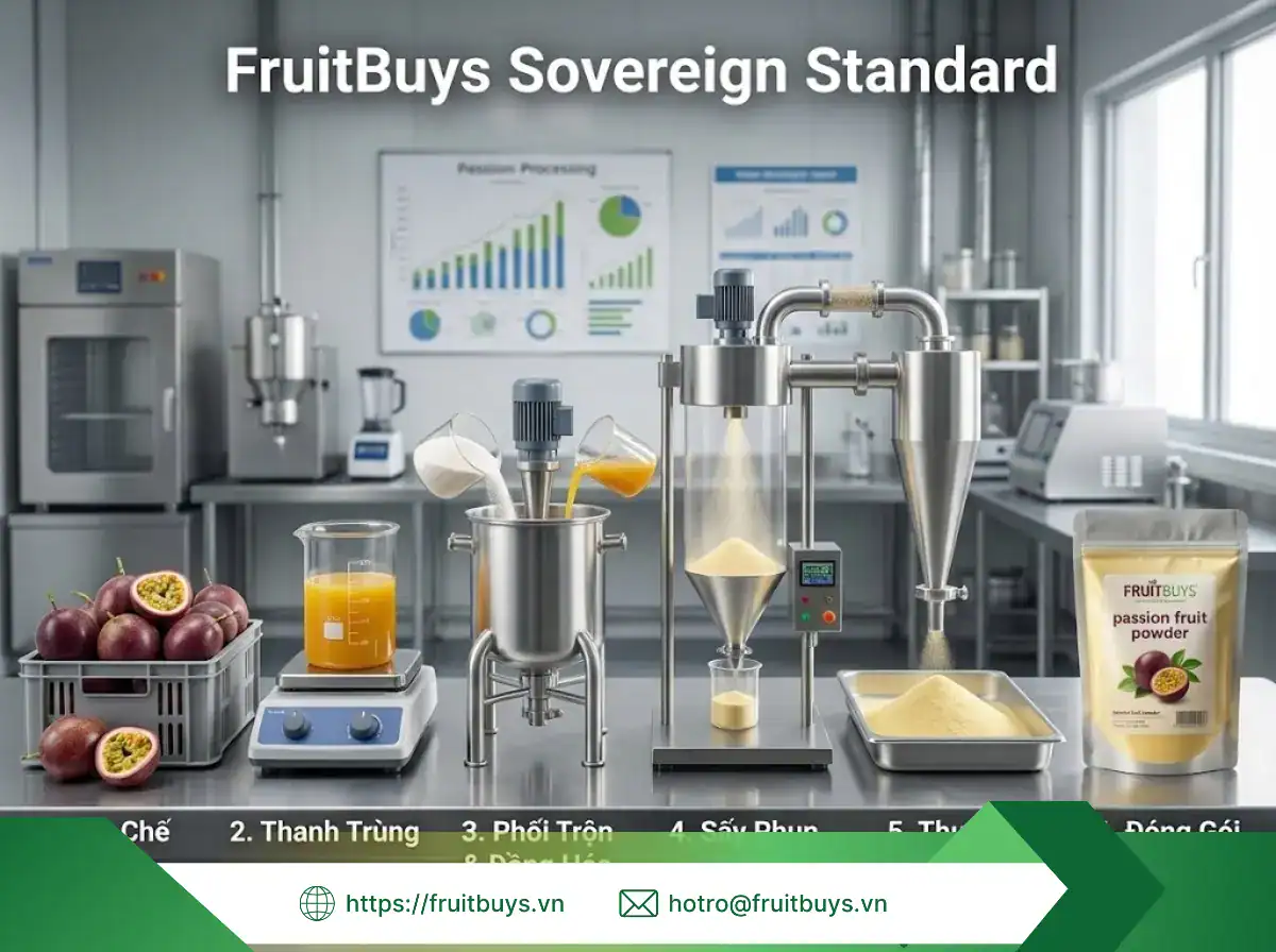 bột chanh dây sấy phun