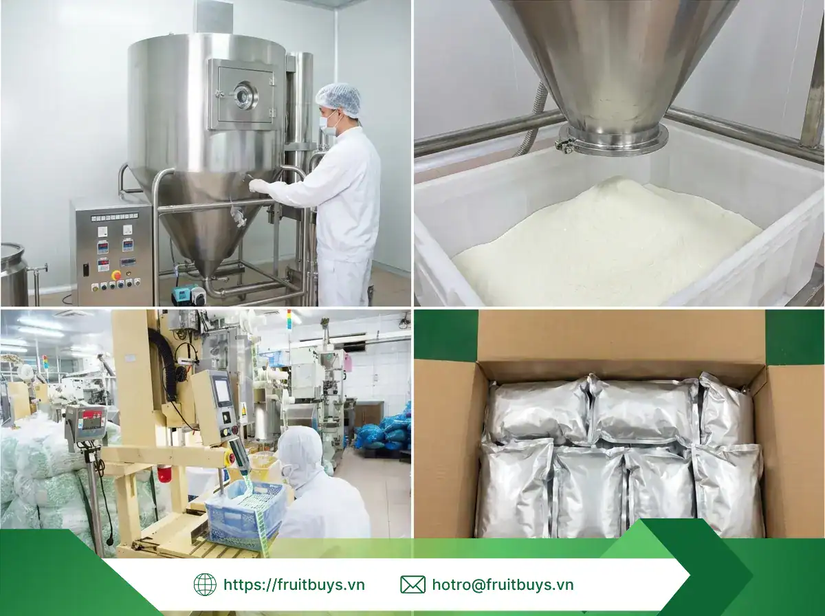 bột chanh sấy phun