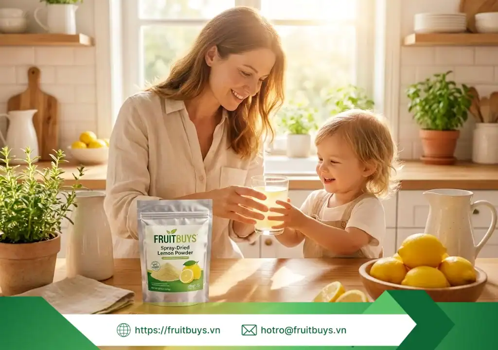 bột chanh vàng sấy phun