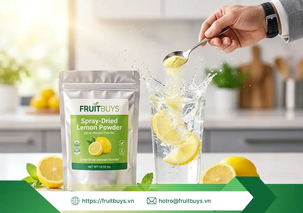 bột chanh vàng sấy phun