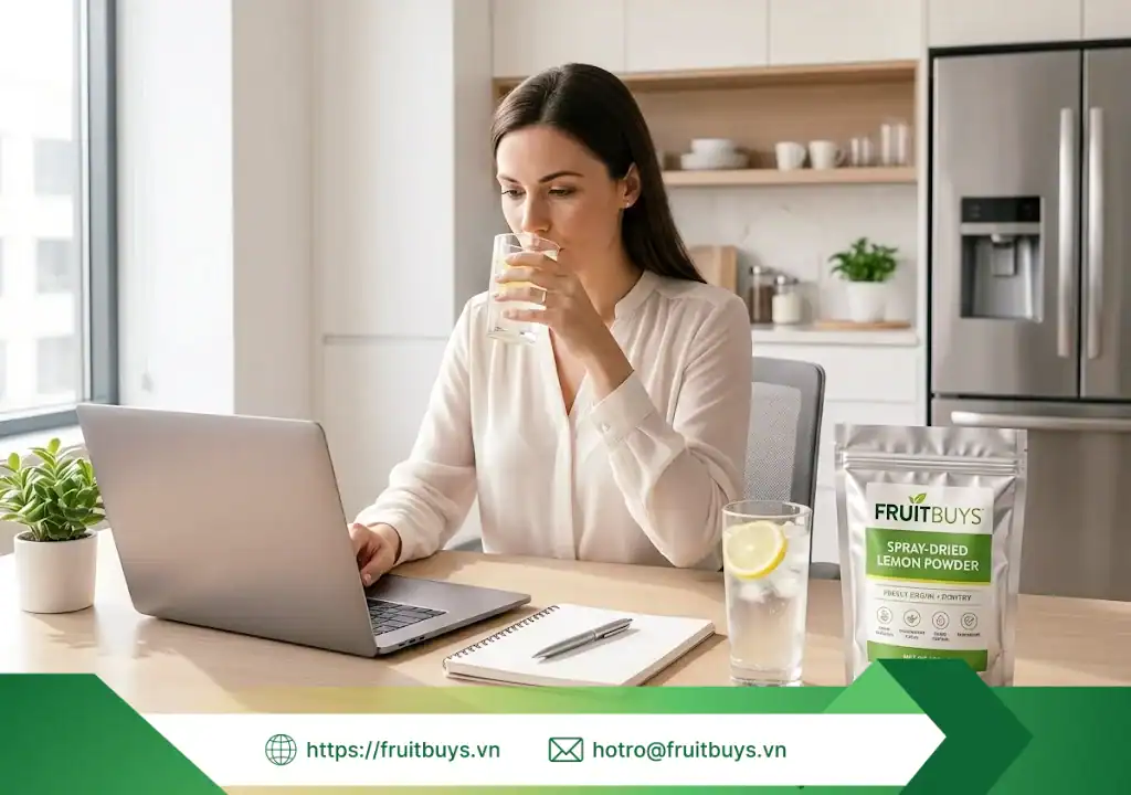 bột chanh vàng sấy phun