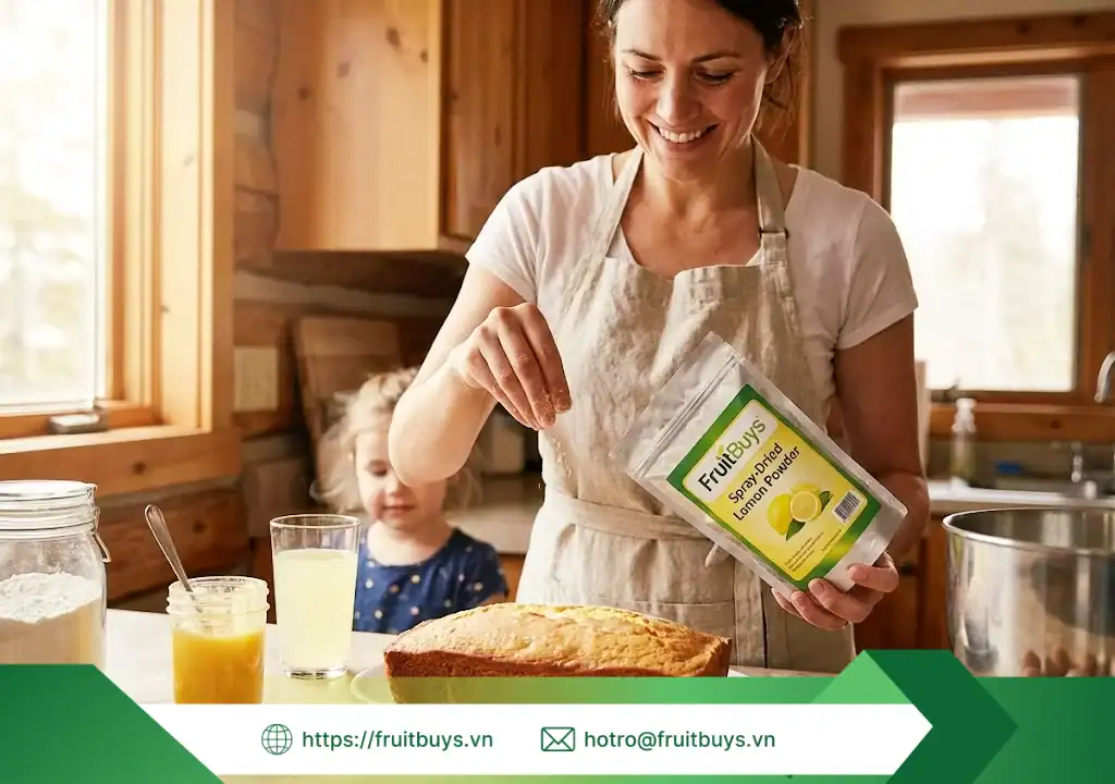 bột chanh vàng sấy phun