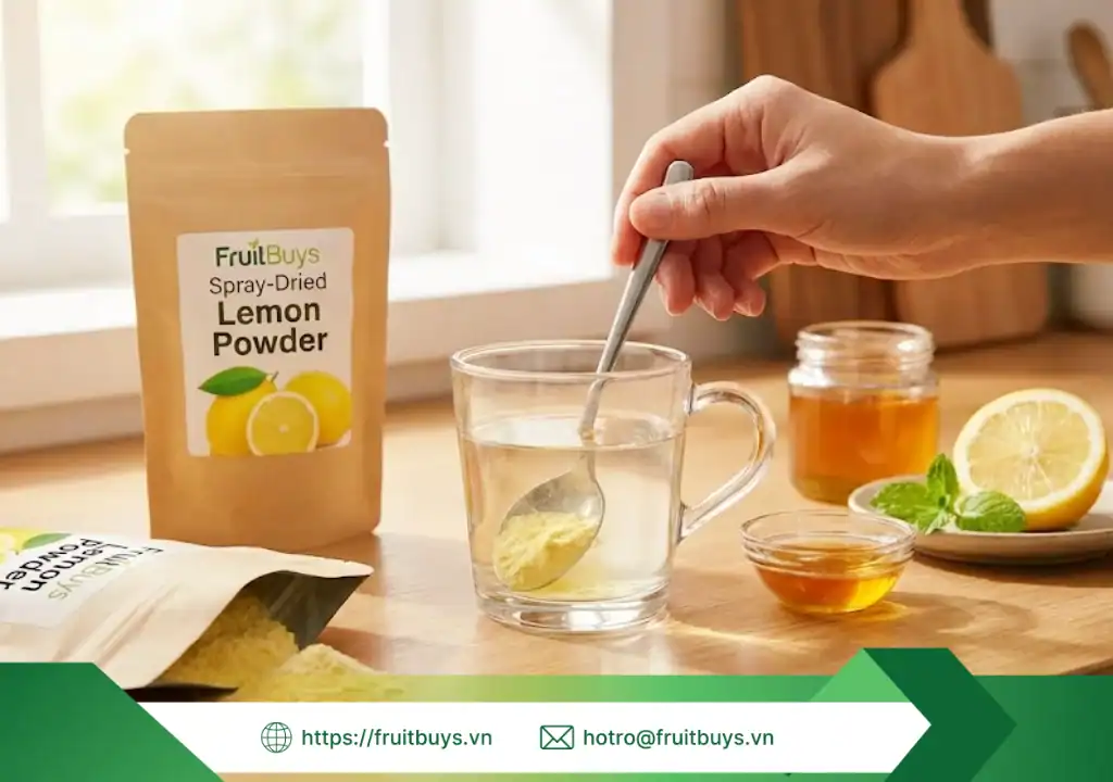 bột chanh vàng sấy phun