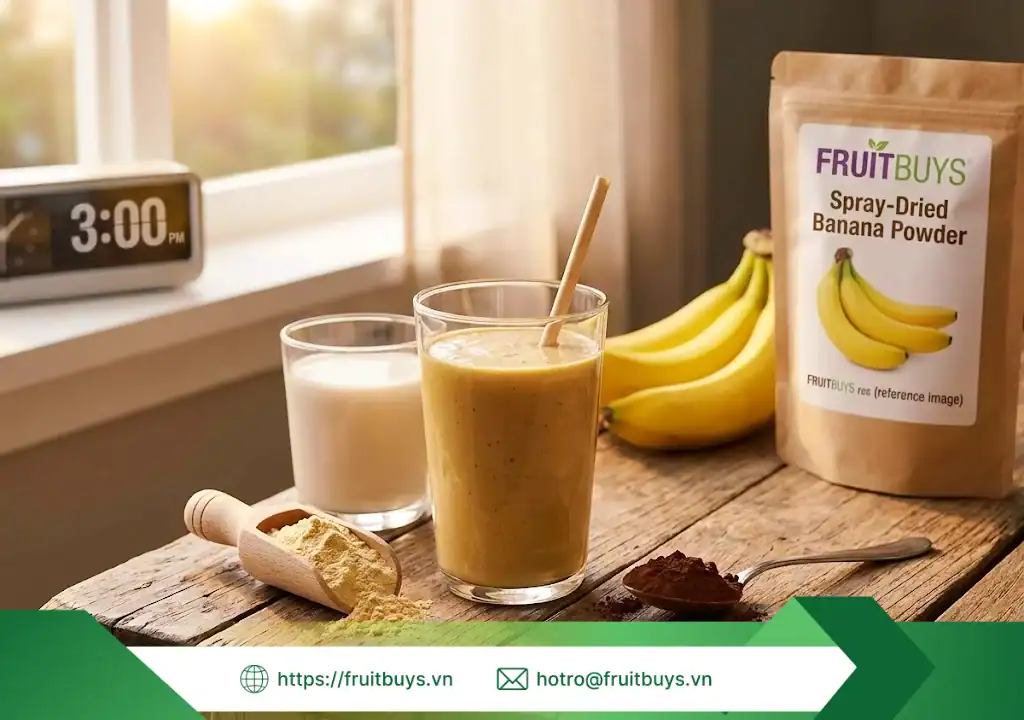 bột chuối sấy phun