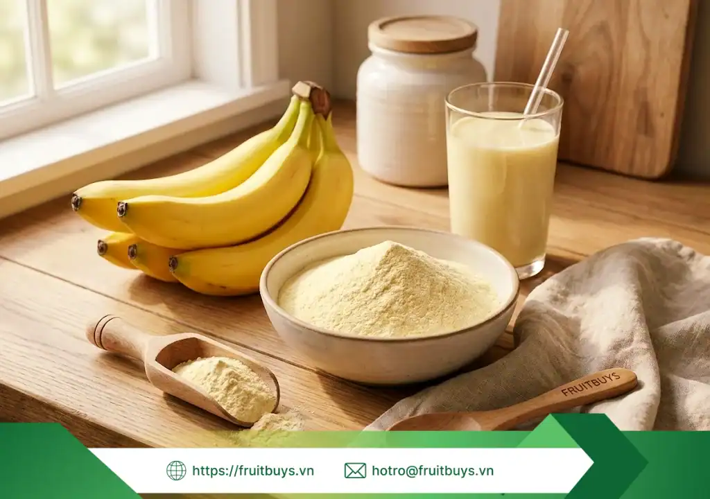 bột chuối sấy phun