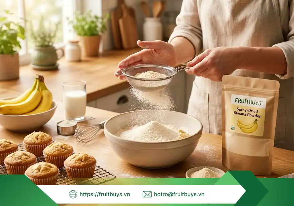bột chuối sấy phun