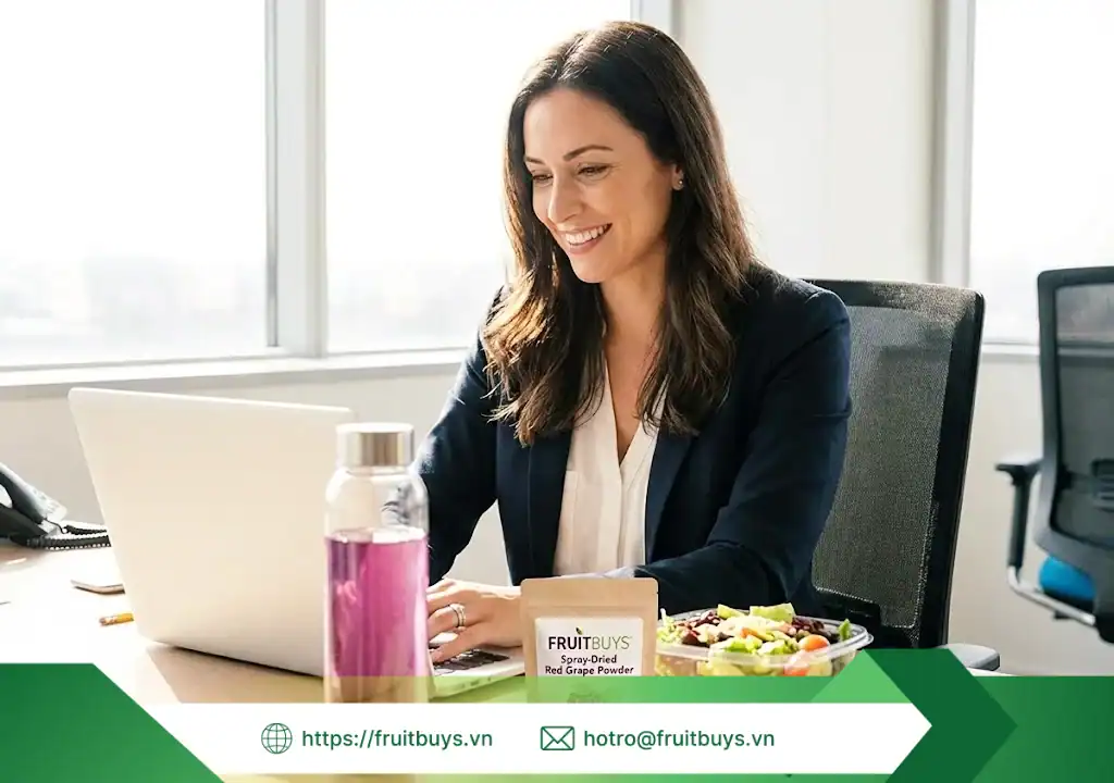Bột Nho Đỏ Sấy Phun FruitBuys: "Chân Ái" Của Ai Và Ai Nên Tránh Xa? bột nho Đỏ sấy phun (spray dried red grape powder) (4) fruitbuys vietnam