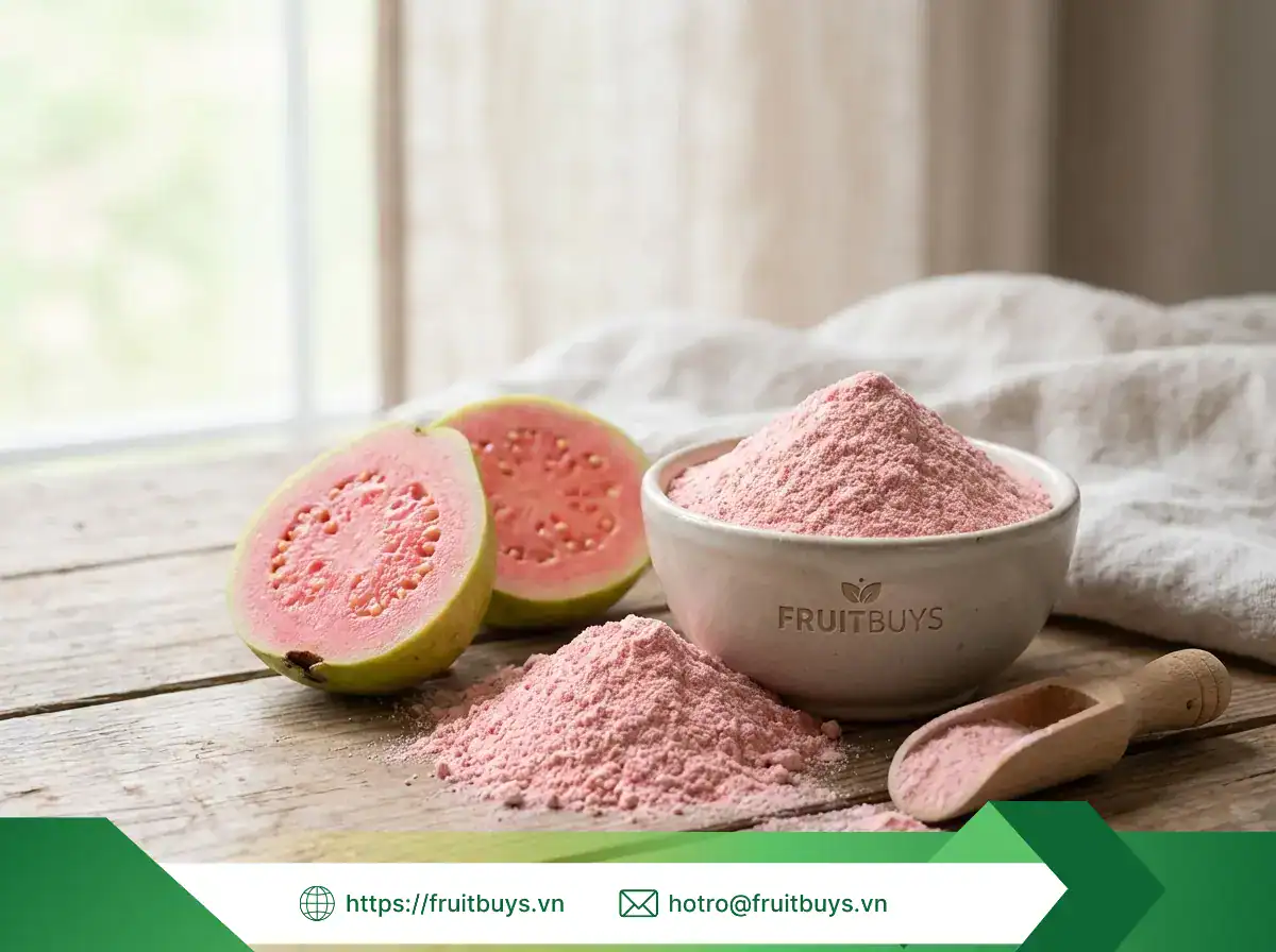 Giải Mã "Cơn Sốt" Bột Ổi Hồng: Khi Khoa Học Thực Phẩm Gặp Gỡ Làm Đẹp Tự Nhiên bột Ổi hồng sấy phun fruitbuys vietnam (14)