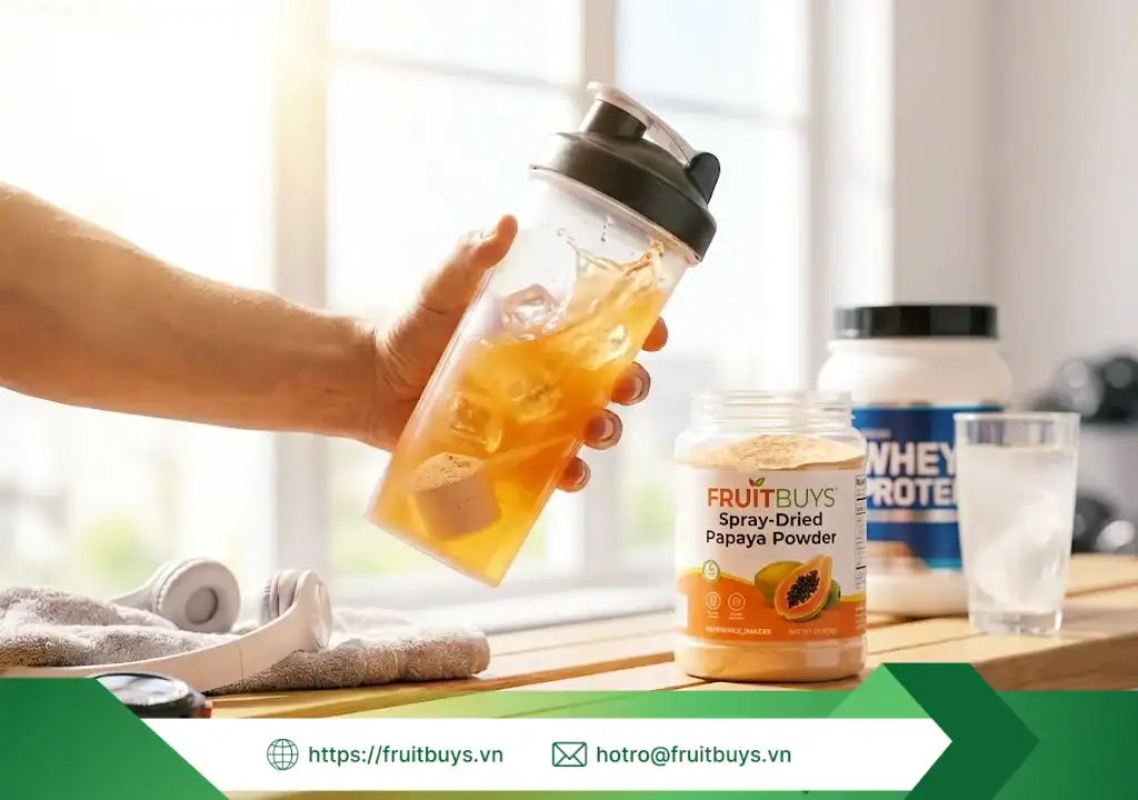 hướng dẫn sử dụng bảo quản bột đu đủ 251228 (4) fruitbuys vietnam