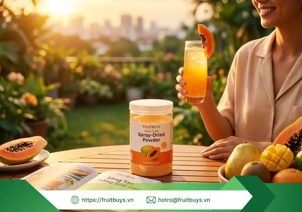 hướng dẫn sử dụng bảo quản bột đu đủ 251228 (7) fruitbuys vietnam